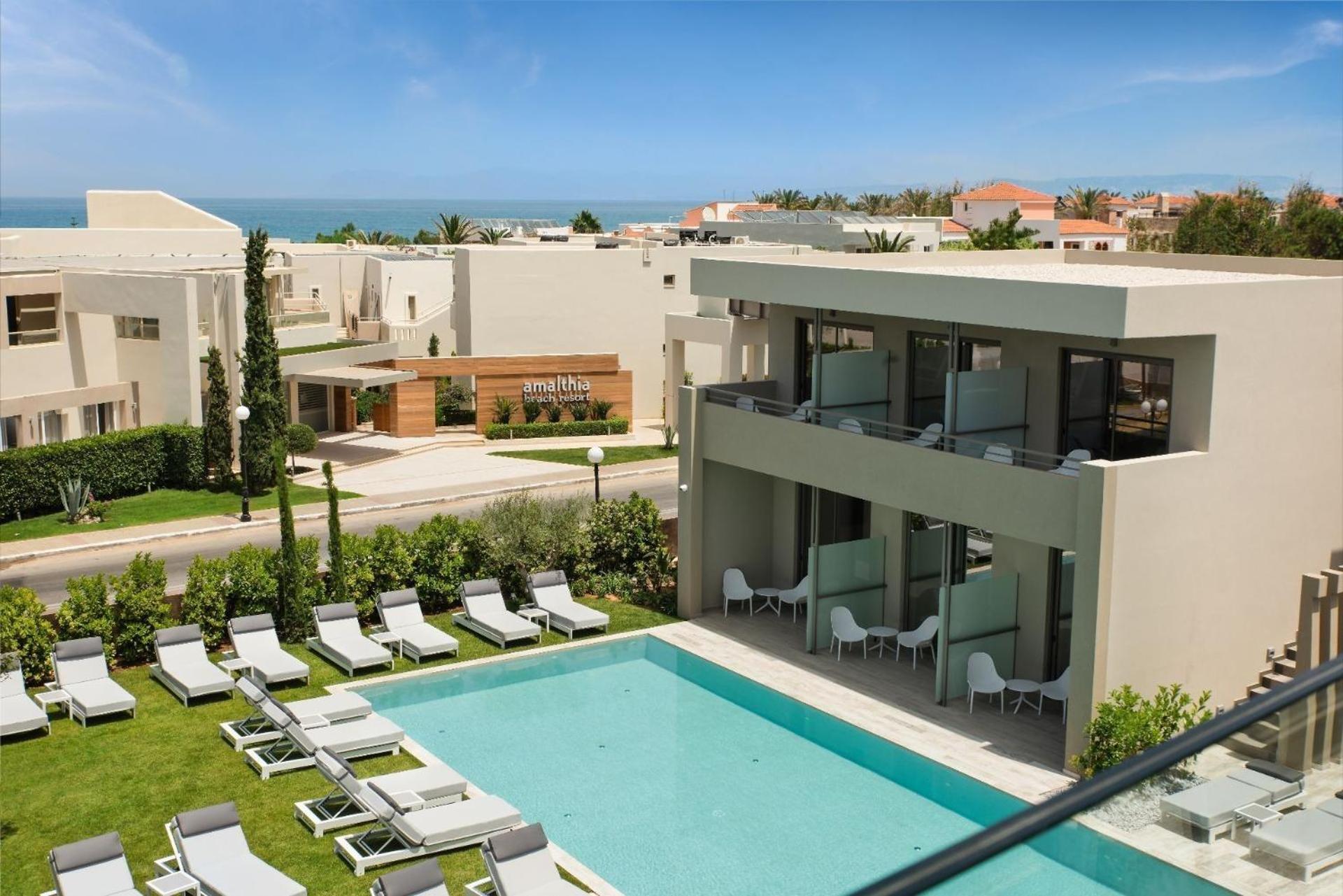 Atlantica Amalthia Beach Hotel - Adults Only Агия-Марина Экстерьер фото